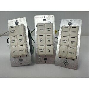 LOT OF 3 Control4 Control 4 C4-KP6-z-n Wireless 6 Button Keypad LOOK